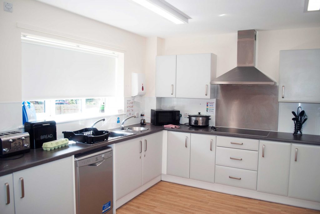 Communal kitchen at Millcroft