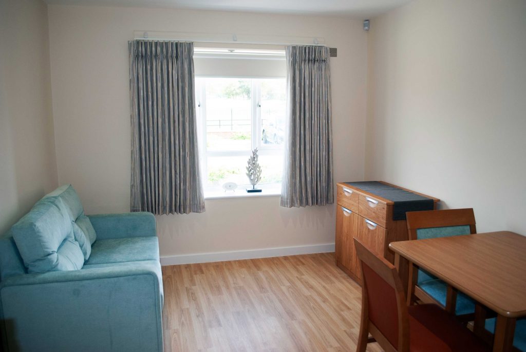 A resident's living room at Millcroft