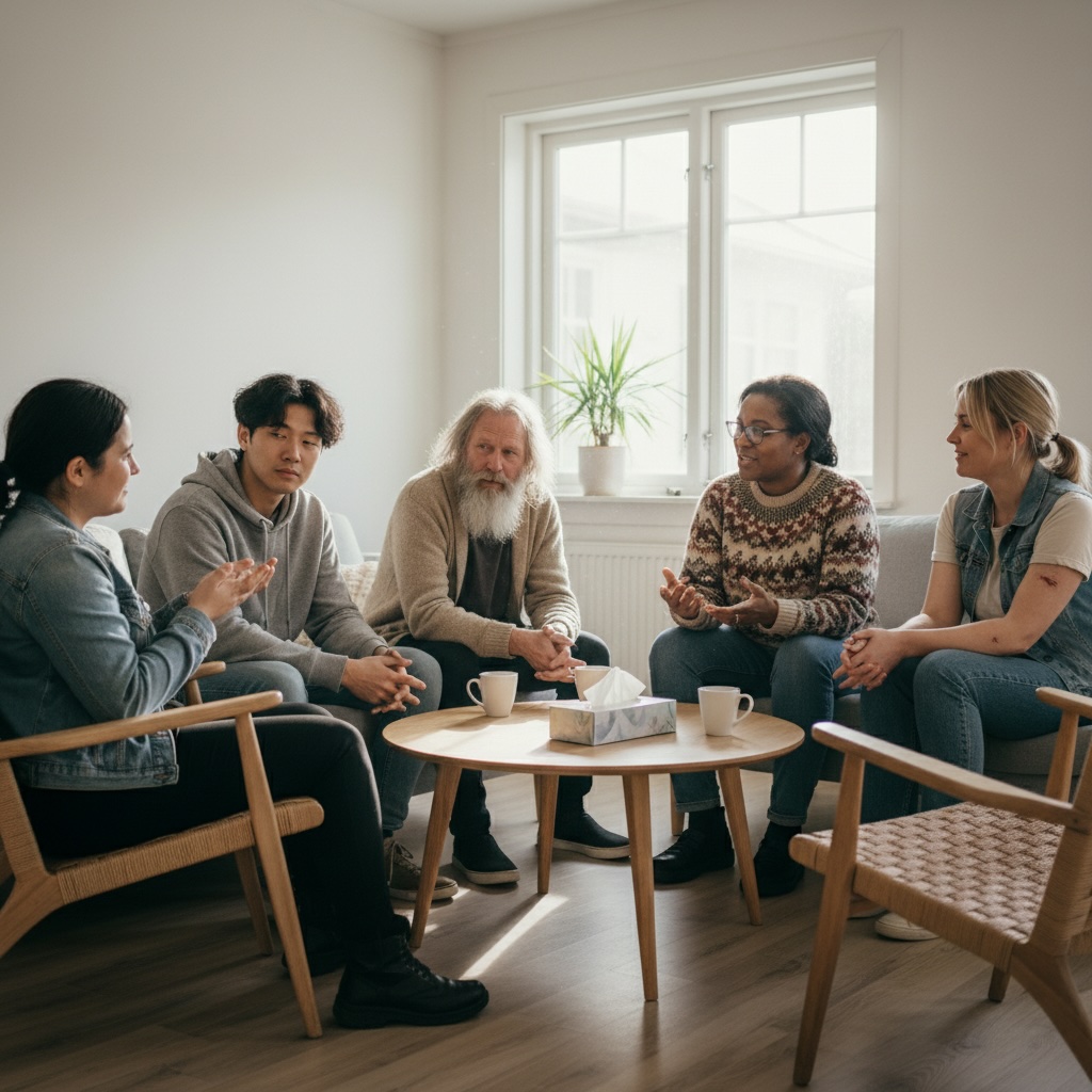 a group therapy session